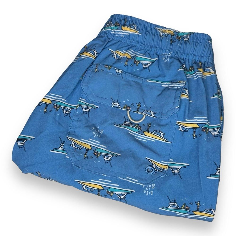 NWT LIFE IS GOOD Men`s Swim Trunk Blue Size S Polyester